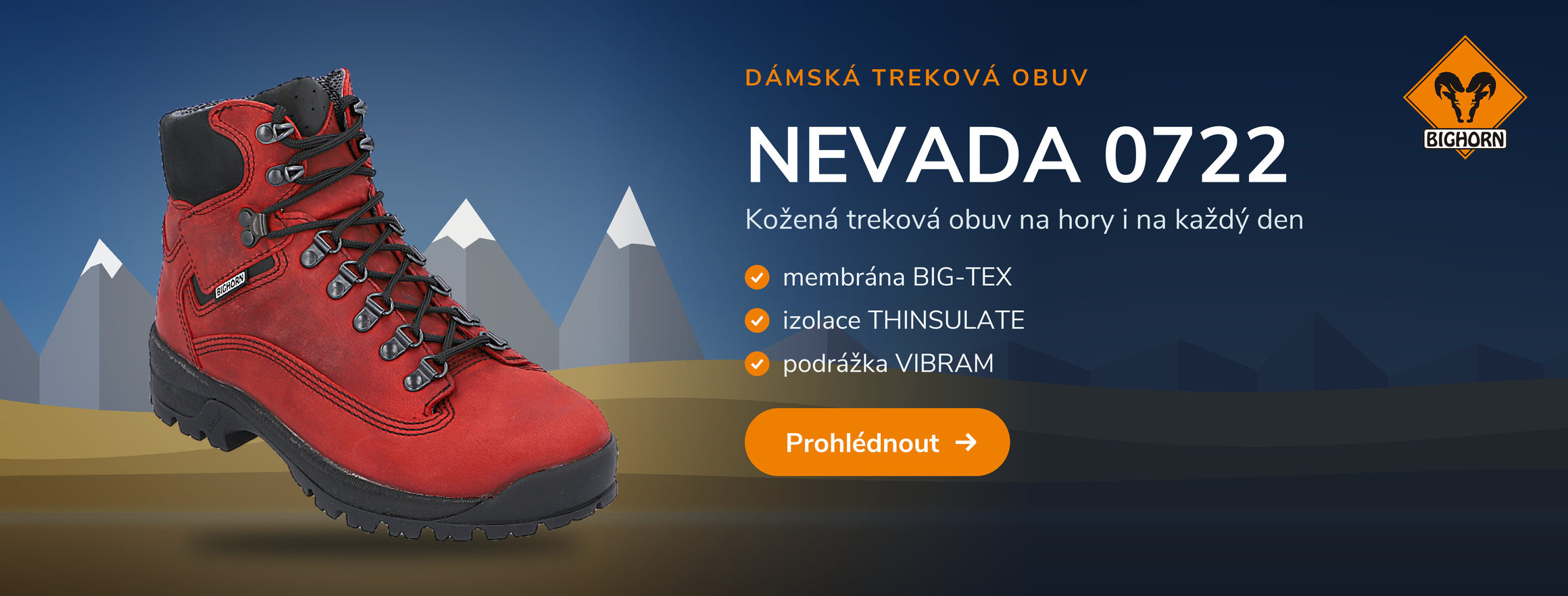 Dámská treková obuv Bighorn NEVADA 0722
